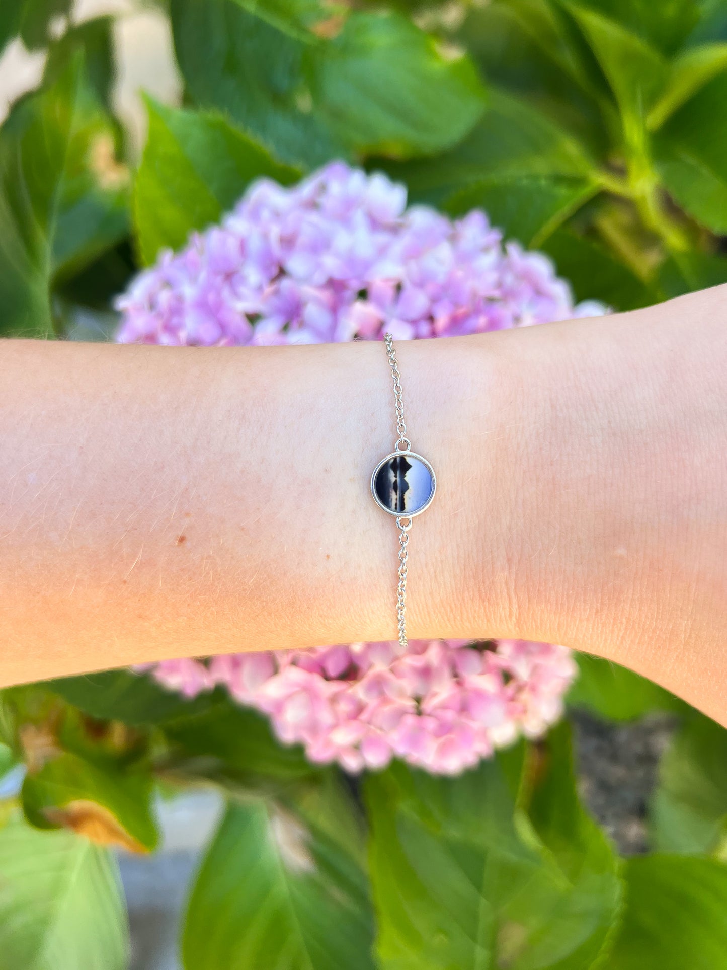 Custom Recycled Sterling Silver Bracelet with Print